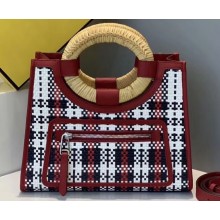 Fendi Small Runaway Shopper Bag Weave Red
