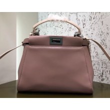 Fendi Leather Peekaboo Iconic Mini Bag Pink/Nude