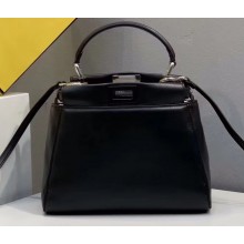 Fendi Leather Peekaboo Iconic Mini Bag So Black