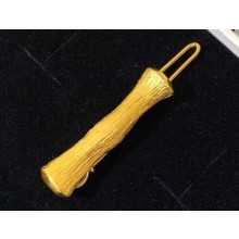 Celine Alphabet I Brass Twig-Shaped Hair Accessory