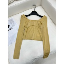 chanel Stretch Jersey Gold Top P76231 2024 