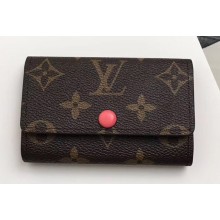 Louis Vuitton 6 Key Holder Monogram Canvas Peach