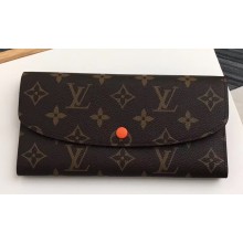 Louis Vuitton Emilie Wallet Monogram Canvas Orange
