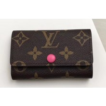 Louis Vuitton 6 Key Holder Monogram Canvas Rose