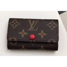 Louis Vuitton 6 Key Holder Monogram Canvas Red