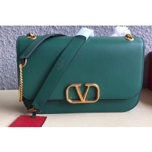 Valentino VLOCK Shoulder Large Bag 0006 Green 2019