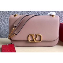 Valentino VLOCK Shoulder Large Bag 0006 Nude Pink 2019