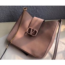Valentino Grainy Calfskin VSLING Hobo Small Bag 0802 Apricot 2019