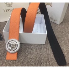 Versace Width 4cm Round Medusa Belt Orange