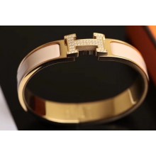 Hermes Crystal Clic H Narrow Bracelet Yellow Gold H21