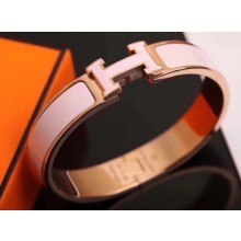 Hermes Clic H Narrow Bracelet Pink/Pink Gold
