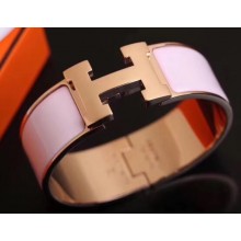 Hermes Clic Clac H Wide Bracelet Pink/Pink Gold