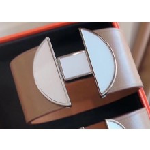 Hermes 2002 Manchette Wide Bracelet Etoupe