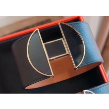 Hermes 2002 Manchette Wide Bracelet Black