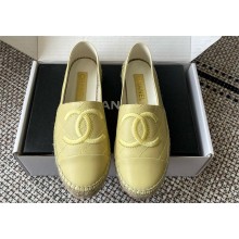 Chanel Lambskin Espadrilles G46313 LIGHT YELLOW 2025
