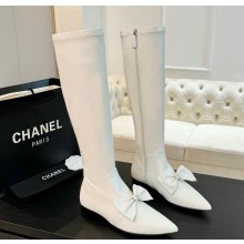 Chanel High Boots Stretch Lambskin & Lambskin white G45911 1105-2024