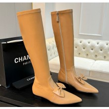 Chanel High Boots Stretch Lambskin & Lambskin beige G45911 1105-2024