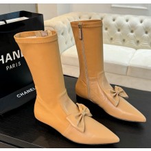 Chanel middle Boots Stretch Lambskin & Lambskin beige G45911 1105-2024