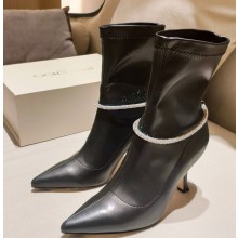 Jimmy Choo Heel 8.5cm Leroy calfskin Ankle Boots Black 1105-2024