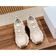 Dior Chrono Sneaker beige Mesh and Suede Calfskin 1105-2024