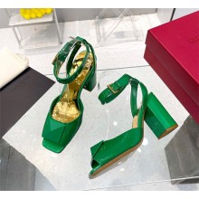 VALENTINO GARAVANI One Stud Ankle Strap Sandal  WITH MATCHING STUD 90mm green 2023