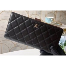 Chanel Classic Pouch Clutch Bag 70528 in Lambskin Black/Silver