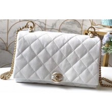 Chanel Pearl Classic Flap Bag White 2019