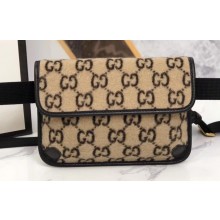 Gucci GG Wool Belt Bag 598181 Beige 2019