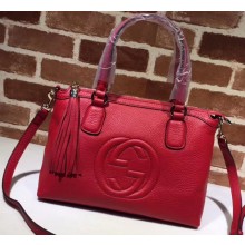 Gucci Leather Soho Top Handle Bag 308362 Red