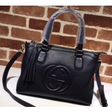 Gucci Leather Soho Top Handle Bag 308362 Black