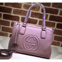 Gucci Leather Soho Top Handle Bag 308362 Pink