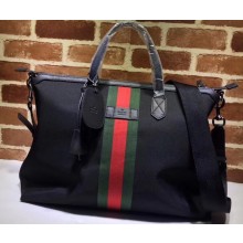 Gucci Web Canvas Duffle Bag 359261 Black