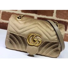 Gucci GG Marmont Mini Matelassé Shoulder Bag 446744 Velvet Taupe