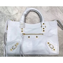 Balenciaga Classic City Small Bag White/Gold