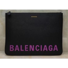 Balenciaga Ville Pouch Clutch Large Bag Black/Purple