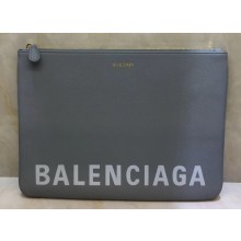 Balenciaga Ville Pouch Clutch Large Bag Gray