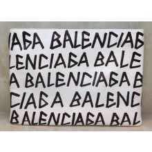 Balenciaga Classic Pouch Clutch Bag All Over Logo White