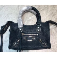 Balenciaga Classic City Nano Bag in Goatskin Royal Blue/Silver