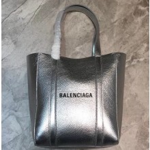 Balenciaga Everyday Mini Shopping Tote XXS Bag Metallic Silver