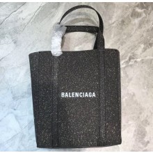 Balenciaga Everyday Mini Shopping Tote XXS Bag Glitter Dark Gray