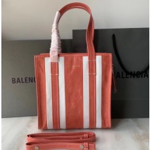 Balenciaga Bazar Shopper XS Shopping Tote Bag Lobster Pink/White