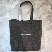 Balenciaga Everyday Shopping Tote XS Bag Glitter Dark Gray
