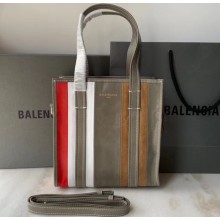 Balenciaga Bazar Shopper XS Shopping Tote Bag Etoupe/Brown/Red/White