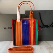 Balenciaga Bazar Shopper XS Shopping Tote Bag Orange/Blue/Red/Green