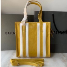 Balenciaga Bazar Shopper XS Shopping Tote Bag Yellow/White