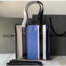 Balenciaga Bazar Shopper XS Shopping Tote Bag Black/Blue/White