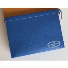 Louis Vuitton Malletier Pochette Voyage Bag Taiga leather Cobalt Blue M30399