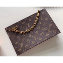 Louis Vuitton Monogram Canvas Chain Clutch Bag with Chain M55646 2020