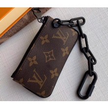 Louis Vuitton Monogram Canvas Pochette Cle Key Pouch M44487 Brown/Black