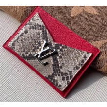 Louis Vuitton Lockme Card Holder N97001 Python Red